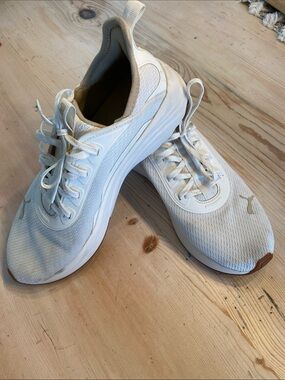 Puma White Cream Athletic Sneakers